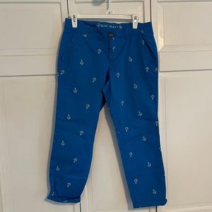 Women’s Old Navy nautical pants with anchors size 6